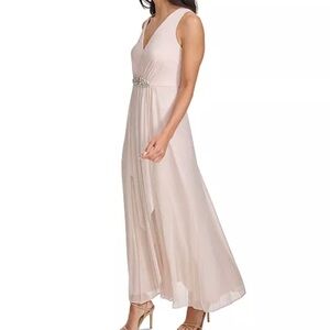 Jessica Howard women’s glittered embellished gown size 10 Peach color
